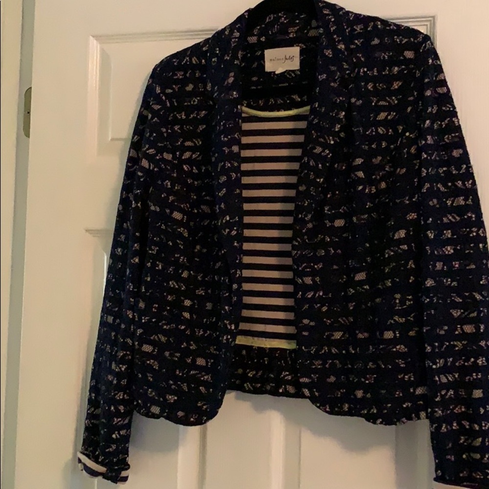 Navy blue, lace jacket
